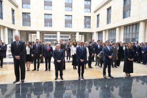 Presidentes de las Altas Cortes en homenaje por el Holocausto del Palacio de Justicia_2024