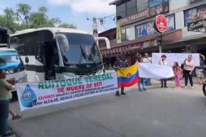 Protesta en Ruitoque (Floridablanca) por la falta de agua