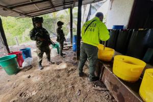 Destrucción de laboratorio de coca en Norte de Santander