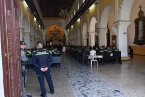 Ceremonia en Bucaramanga, en honor a policías fallecidos en Antioquia