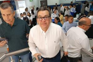 Jaime Dussan, presidente de Colpensiones, en Bucaramanga
