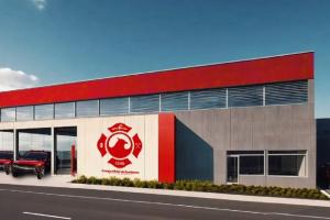 Maqueta subestación de Bomberos de Bucaramanga en la Puerta del Sol