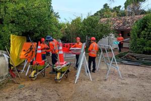 Trabajos en vías de la Mesa de los Santos