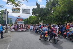 Protesta en la zona de Frontera 