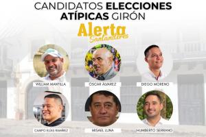 Candidatos elecciones atípicas Girón 
