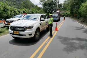 Policia de Norte de Santander en las vías de la región
