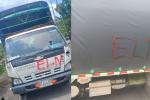 Vehículos marcados con siglas alusivas al ELN 