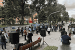 “¡Agua sí, oro no!” Comité por defensa de Santurbán en Bogotá.