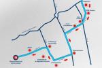 Ruta de la marcha a favor de Uribe en Bucaramanga