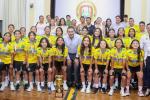 Selección Santander Femenina Sub-13 junto al gobernador Juvenal Díaz