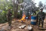 Laboratorio de coca desmantelado en zona rural de Cúcuta 