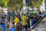 Altercado entre agentes de tránsito y estudiantes de la UCC en Bucaramanga
