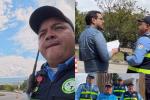 Carlos Parra denunciando y confrontando agentes de Tránsito de Girón