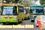 Nuevas tarifas del transporte público 2026