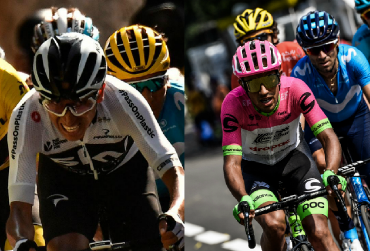 Egan Bernal y Daniel Martínez, ciclistas colombianos