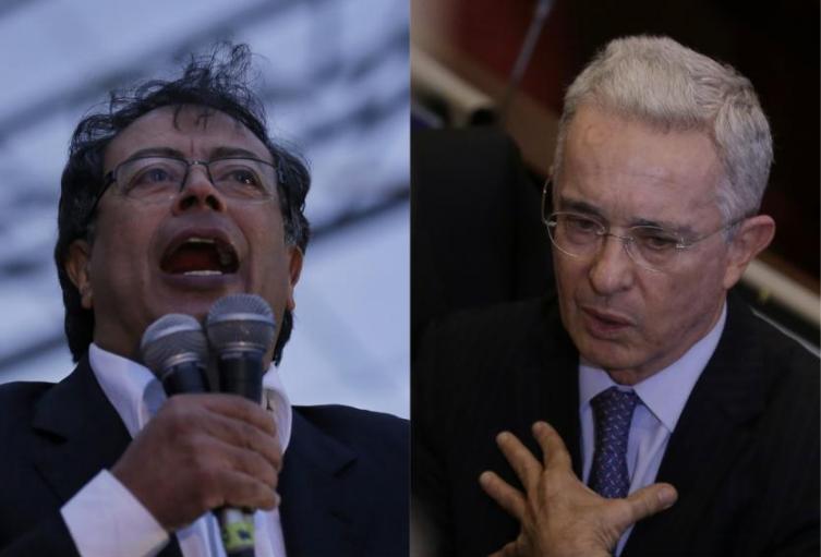  Gustavo Petro y Álvaro Uribe