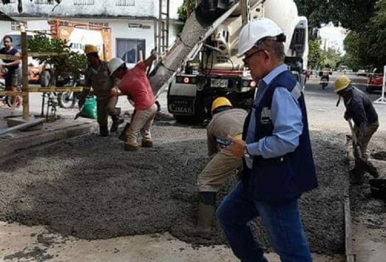 Pavimentación de vías en El Espinal 