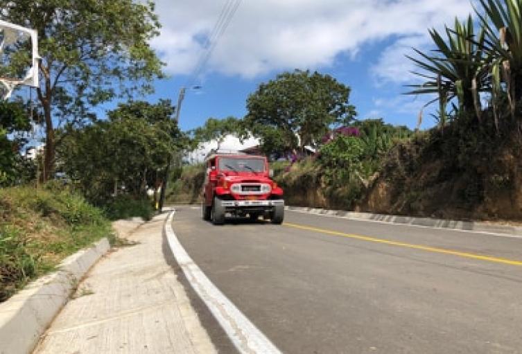 En la obra de pavimentación de la vía se invirtieron $22.661 millones