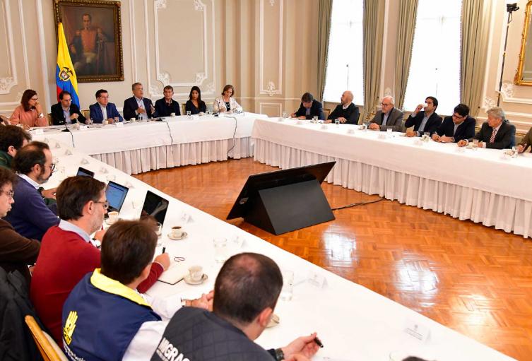 Reunión entre presidente Iván Duque y gremios económicos