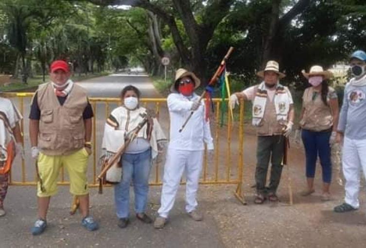 La Guardia Indígena de la comunidad Achiotex del Pueblo Pijao asumió la vigilancia de las fronteras del municipio de El Espinal 