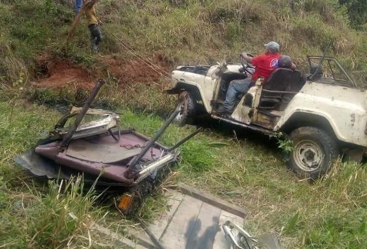 vehiculo accidentado en el sur del Tolima