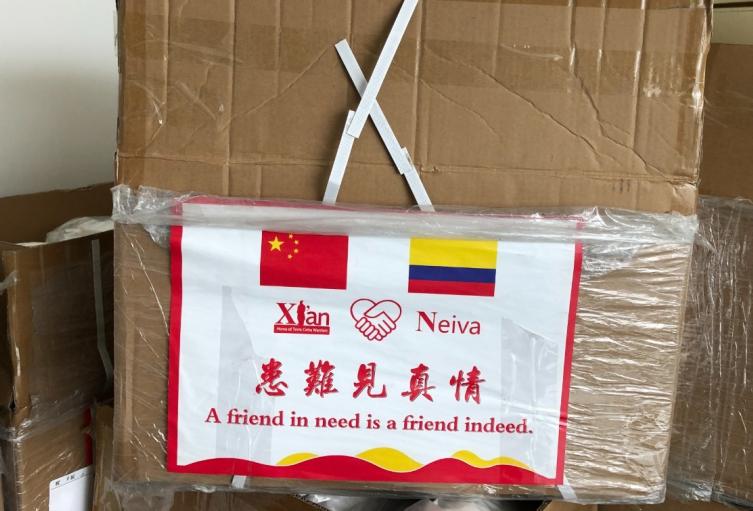 Llegaron desde China los elementos de bioseguridad donados para Neiva