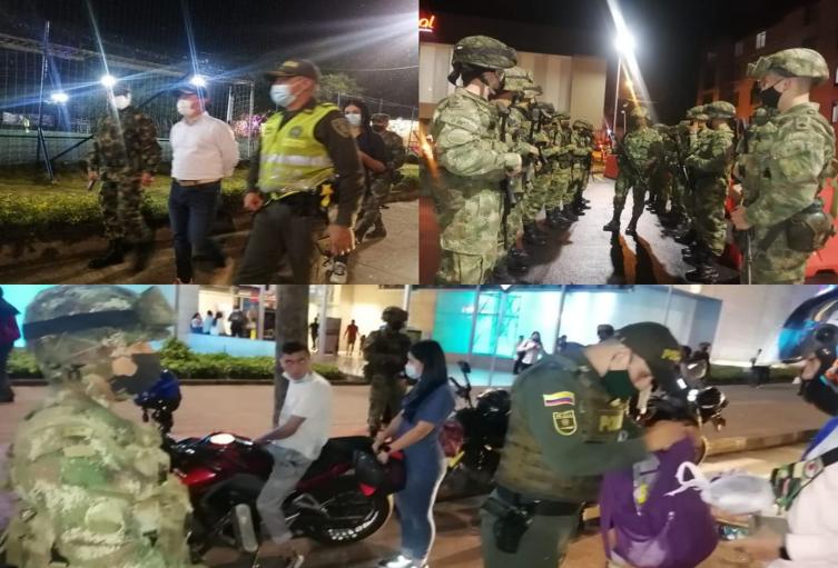 Continúan los patrullajes nocturnos del Ejército y Policía sobre la calle 60 de Ibagué