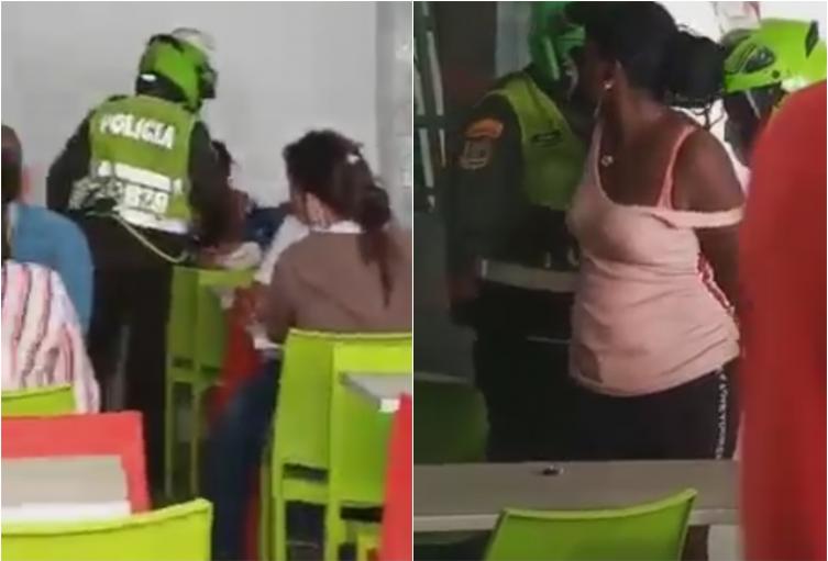 Mujer capturada por no pagar una sopa