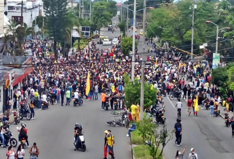 Manifestación en calle 60