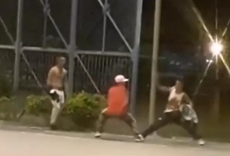 se dan cuchillo en el Megaparque