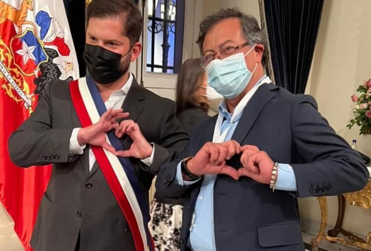 Gabriel Boric y Gustavo Petro