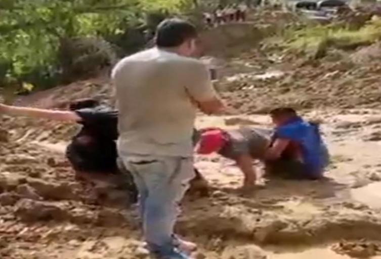 Hombre atrapado San Antanio 