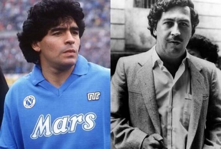Pablo Escobar y Diego Maradona 