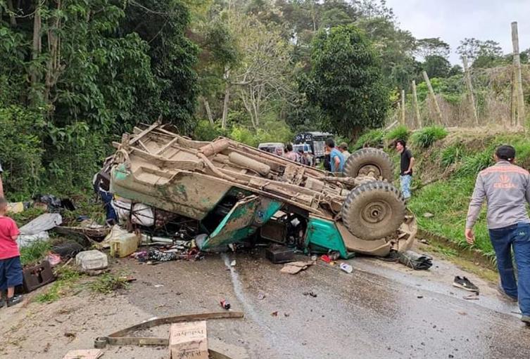 Accidente en zona rural del Líbano