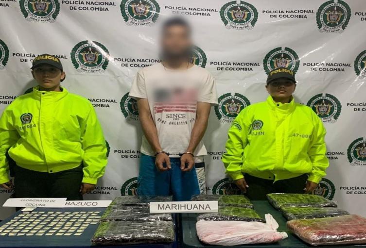 Cogieron a alias ‘Sobrino’ con 5 kilogramos de marihuana y otros alucinógenos en Mariquita