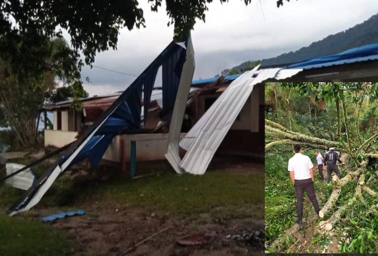 Colegio afectado por vendaval en Chaparral