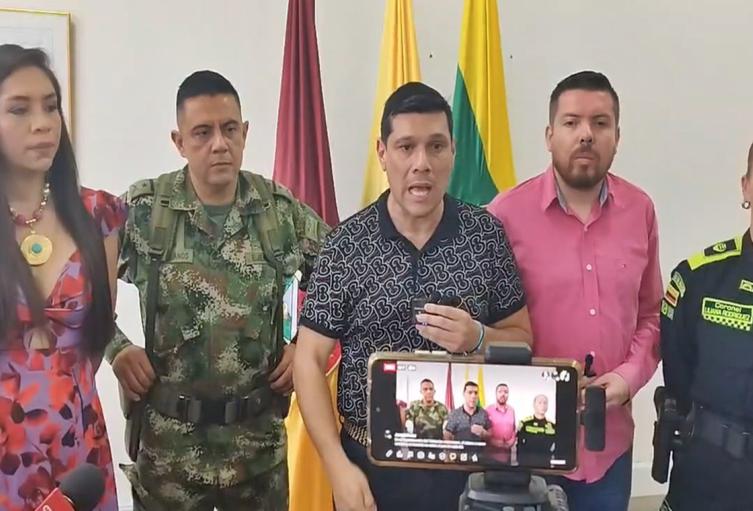 Rueda de prensa: Detalles de amenazas contra el alcalde de Ibagué, Andrés Fabián Hurtado