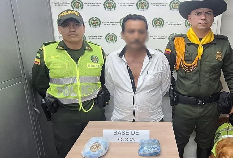 Atraparon al ‘cucho’ con 800 gramos de base de coca en la Terminal de Transportes de Ibagué