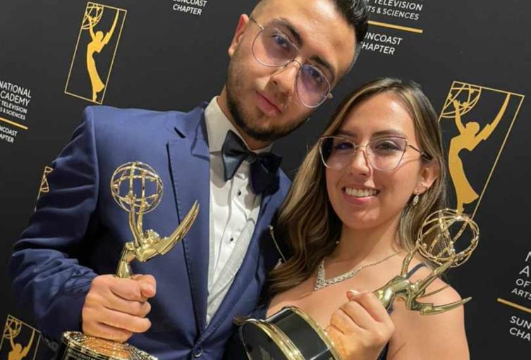 Jóvenes ganadores en los premios Emmy regionales