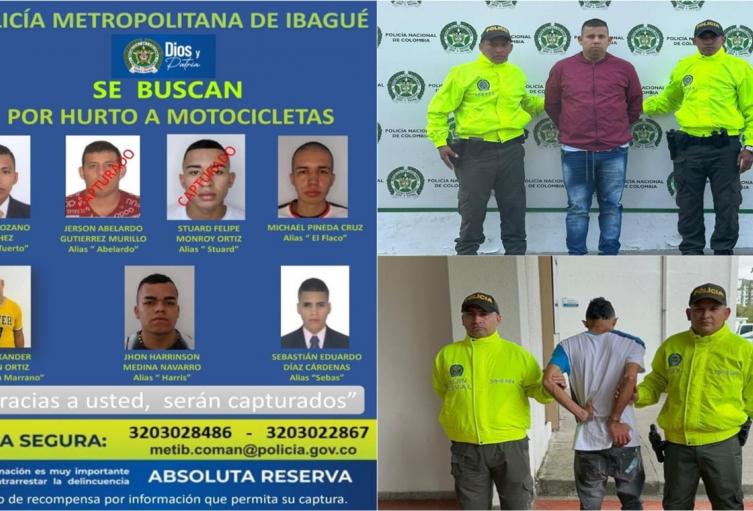 Autoridades lanzaron el cartel de los más buscados por hurto de autopartes y motos en Ibagué
