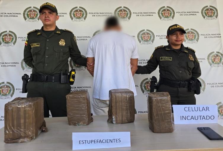 Sorprendieron sujeto con 10 kilogramos de marihuana en Chaparral