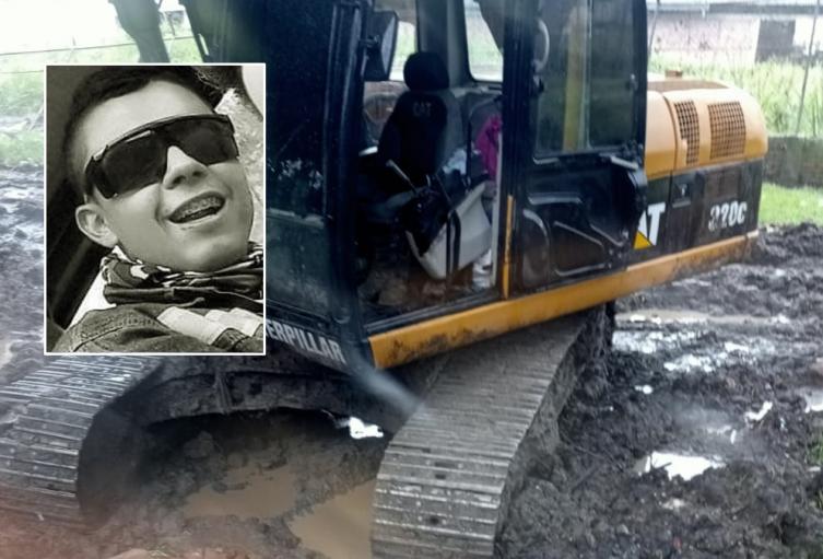 Tristeza por la muerte de Medardo Varón, operario de retroexcavadora en Varsovia