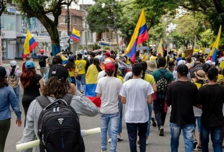 Protesta en favor de Petro