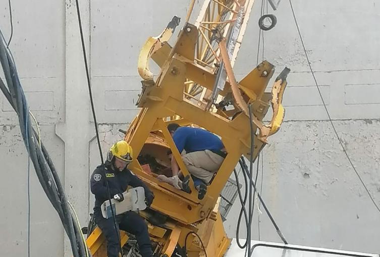 Colapso de grua Cartagena.