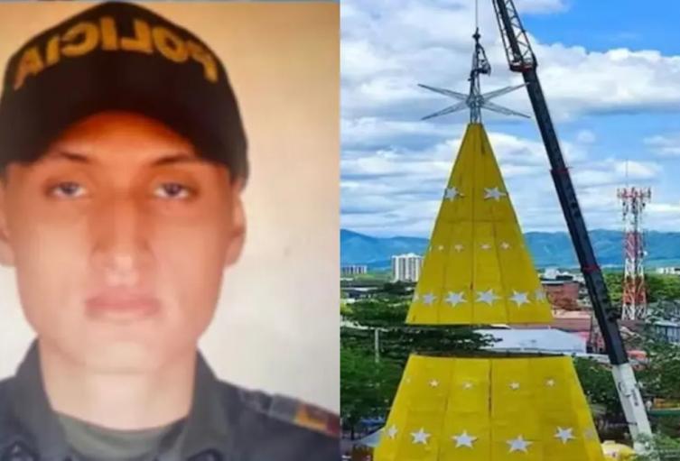 Falleció auxiliar de policía tras caerle un árbol de navidad en Girardot