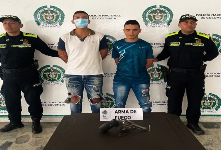 Capturados dos hombres en Ibagué con 22 anotaciones judiciales