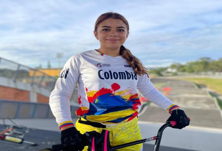 Natalia Mendieta, en el Campeonato Mundial de BMX UCI 2025 en Dinamarca