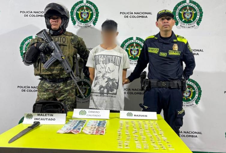 ¡Pillado con el bazuco listo pa’ la venta! Así cayó alias ‘Lágrimas’ en Ibagué