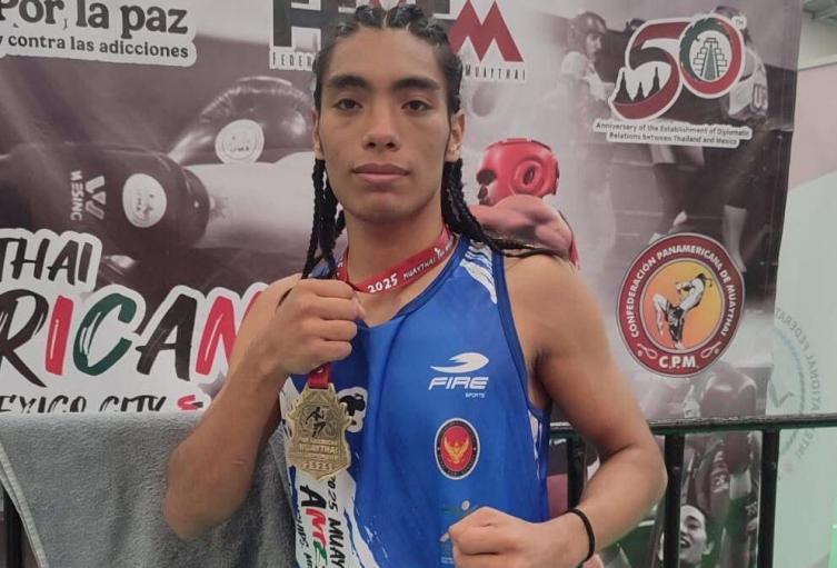 Alan Ocoró, campeón Panamericano de Muay Thai en México