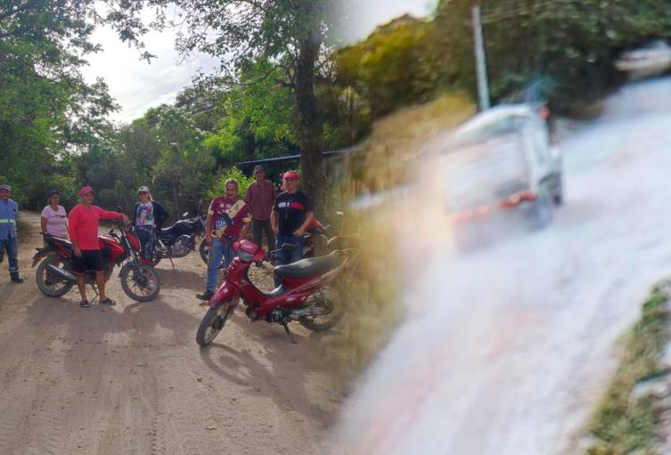 Habitantes bloquean la vía Gualanday-Santa Isabel por polvareda de volquetas en San Luis